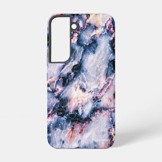 Kleurrijk Elegant Marble White Blue en Roze Samsung Galaxy Hoesje (Achterkant)