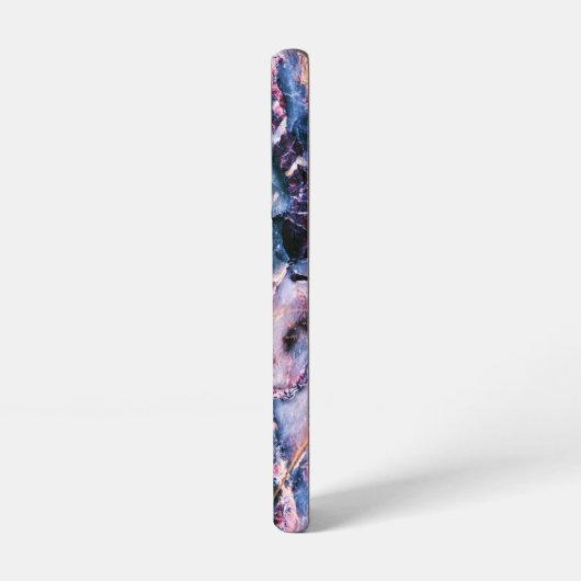 Kleurrijk Elegant Marble White Blue en Roze Samsung Galaxy Hoesje (Linkerkant)