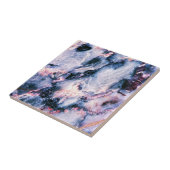 Kleurrijk Elegant Marble White Blue en Roze Tegeltje (Zijkant)