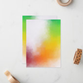 Kleurrijk elegant modern Abstract kunstwerk blanco Notitiekaartje (Voorkant / Achterkant in situ)