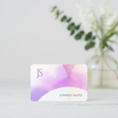 Kleurrijk Elegant Modern Minimalistisch Monogram E Visitekaartje (Staand voorkant)