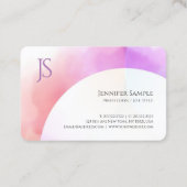 Kleurrijk Elegant Modern Minimalistisch Monogram E Visitekaartje (Achterkant)