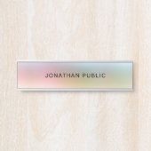 Kleurrijk Elegant Modern Trendy Yellow Green Red Deurbordje (Voorkant)