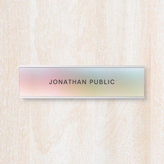 Kleurrijk Elegant Modern Trendy Yellow Green Red Deurbordje (Voorkant)