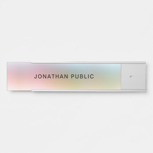 Kleurrijk Elegant Modern Trendy Yellow Green Red Deurbordje (Voorkant)