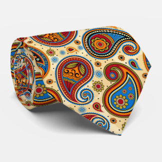 Kleurrijk elegant paisleypatroon stropdas