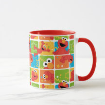 Kleurrijk Elmo-rasterpatroon