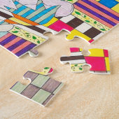 Kleurrijk en contrasterend legpuzzel (Zijkant)