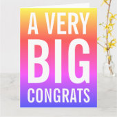 Kleurrijk en een heel groot compliment kaart (Gele Bloem)