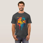 Kleurrijk en fantastisch landschap t-shirt (Voorkant volledig)