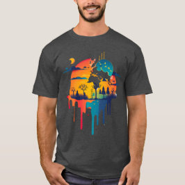 Kleurrijk en fantastisch landschap t-shirt