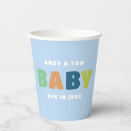 Kleurrijk en Fun Bold Boy Baby shower Papieren Bekers