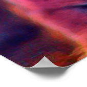 Kleurrijk en griezelig, schattig kattenportret poster (Hoek)