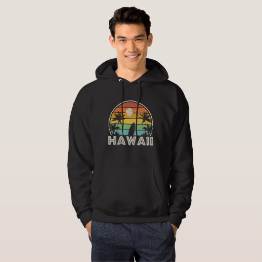 Kleurrijk en  Hawaii Surfing Hoodie (Voorkant volledig)