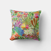 Kleurrijk en helder betoverd bos kussen (Voorkant)