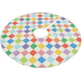 Kleurrijk en helder schaakbordpatroon kerstboom rok (Gekanteld)