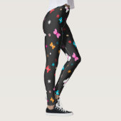 Kleurrijk en helder vlinderpatroon leggings (Rechts)