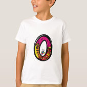 Kleurrijk en leuk Monogram O Tribal en Doodle T-shirt (Voorkant)