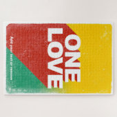 Kleurrijk en leuk 'One Love' reggae rasta poster, Legpuzzel (Horizontaal)