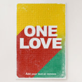 Kleurrijk en leuk 'One Love' reggae rasta poster, Legpuzzel (Verticaal)