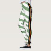 Kleurrijk en leuk patroonontwerp l Funky Green Leggings (Links)