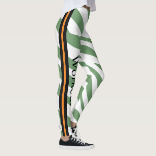 Kleurrijk en leuk patroonontwerp l Funky Green Leggings