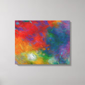 kleurrijk en modern abstract kunstrood en blauw canvas afdruk (Voorkant)