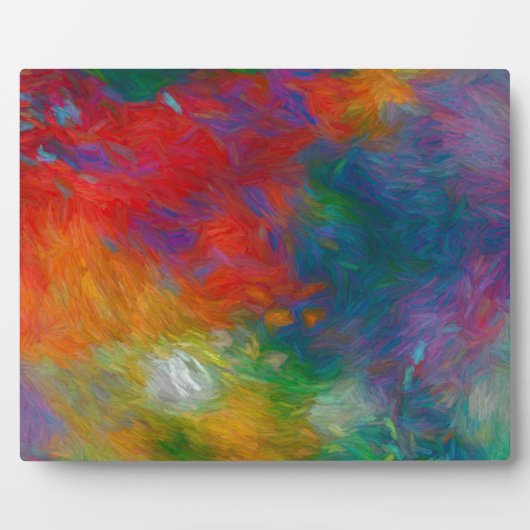 kleurrijk en modern abstract kunstrood en blauw fotoplaat (Voorkant)