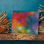 kleurrijk en modern abstract kunstrood en blauw fotoplaat (Zijkant)