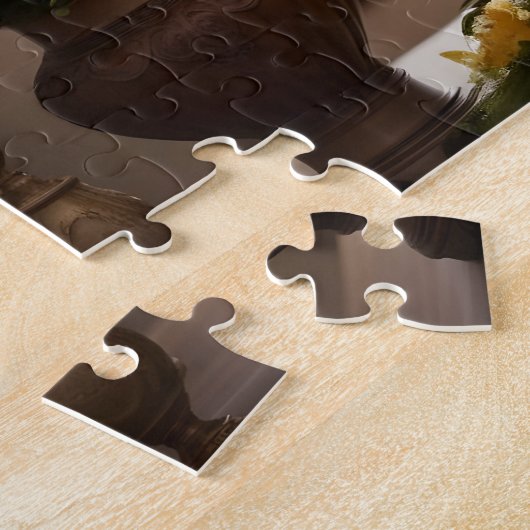 Kleurrijk en mooi collectie bloemen legpuzzel (Zijkant)