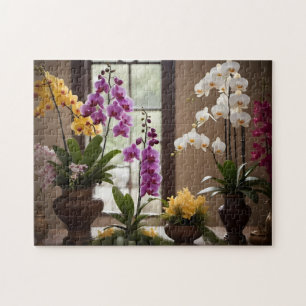 Kleurrijk en mooi collectie bloemen legpuzzel