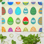 Kleurrijk en mooi paasei patroon theedoek (Gevouwen)