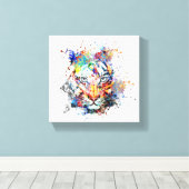 Kleurrijk en opvallend canvas afdruk (Insitu (Houten vloer))