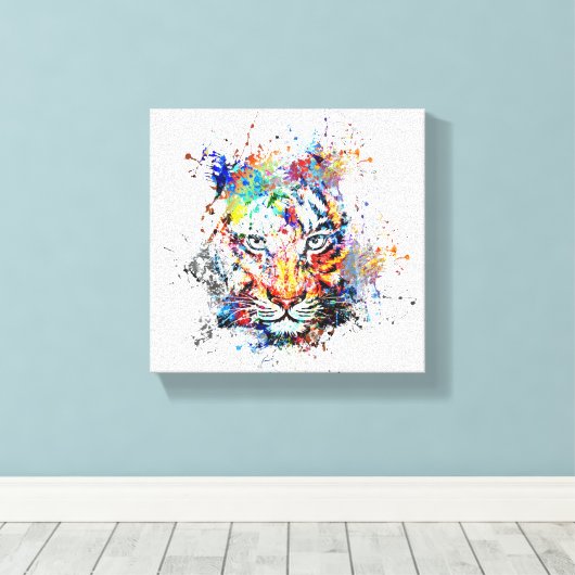 Kleurrijk en opvallend canvas afdruk (Insitu (Houten vloer))