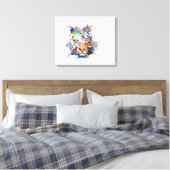 Kleurrijk en opvallend canvas afdruk (Insitu (Slaapkamer))