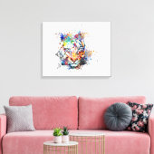 Kleurrijk en opvallend canvas afdruk (Insitu (Woonkamer))