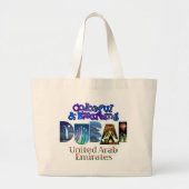 Kleurrijk en opvallend Dubai Grote Tote Bag (Voorkant)