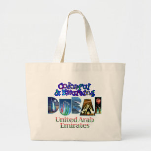 Kleurrijk en opvallend Dubai Grote Tote Bag