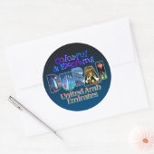 Kleurrijk en opvallend Dubai Ronde Sticker (Envelop)