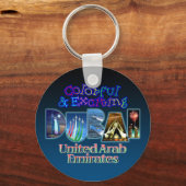 Kleurrijk en opvallend Dubai Sleutelhanger (Voorkant)