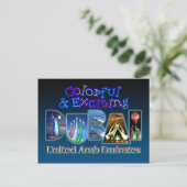 Kleurrijk en Opwindend Doubai Briefkaart (Staand voorkant)