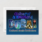 Kleurrijk en Opwindend Doubai Briefkaart (Voorkant / Achterkant)