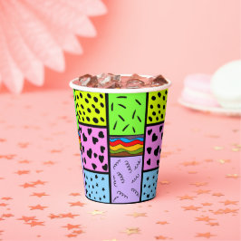 kleurrijk en patroon papieren bekers