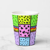 kleurrijk en patroon papieren bekers (Achterkant)