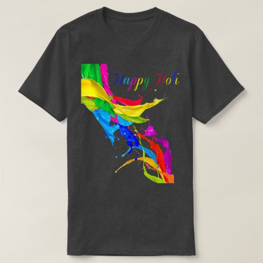 kleurrijk en trillend Holi T T-shirt (Design voorkant)