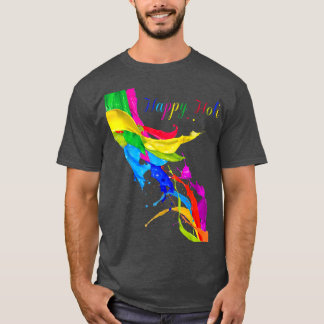 kleurrijk en trillend Holi T T-shirt