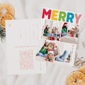 Kleurrijk en Vrolijk Jaar In Review Verticaal 3 Fo Feestdagenkaart