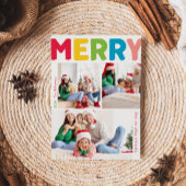 Kleurrijk en Vrolijk Jaar In Review Verticaal 3 Fo Feestdagenkaart