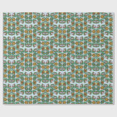 Kleurrijk Ests traditioneel bloempatroon Cadeaupapier (Vlak)