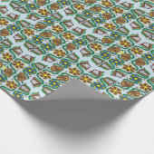 Kleurrijk Ests traditioneel bloempatroon Cadeaupapier (Hoek)